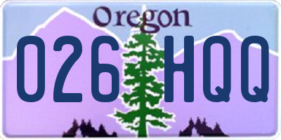 OR license plate 026HQQ