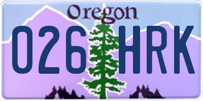 OR license plate 026HRK
