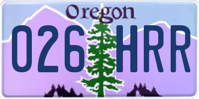 OR license plate 026HRR