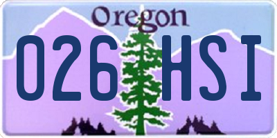 OR license plate 026HSI