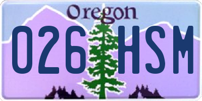 OR license plate 026HSM