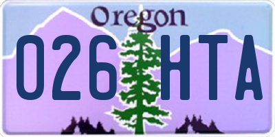 OR license plate 026HTA