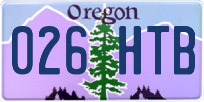 OR license plate 026HTB
