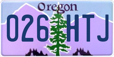 OR license plate 026HTJ