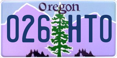 OR license plate 026HTO