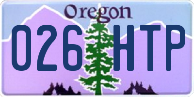OR license plate 026HTP