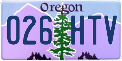 OR license plate 026HTV