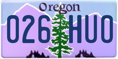 OR license plate 026HUO