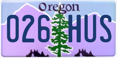 OR license plate 026HUS