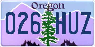 OR license plate 026HUZ