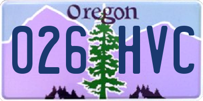 OR license plate 026HVC