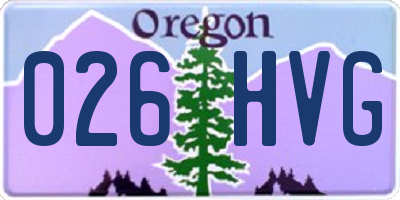 OR license plate 026HVG