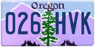 OR license plate 026HVK