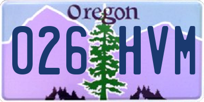 OR license plate 026HVM