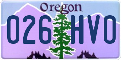 OR license plate 026HVO