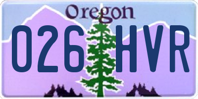OR license plate 026HVR