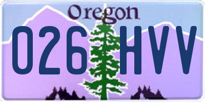OR license plate 026HVV