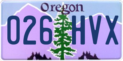 OR license plate 026HVX