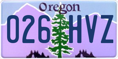 OR license plate 026HVZ