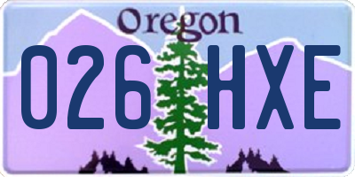 OR license plate 026HXE
