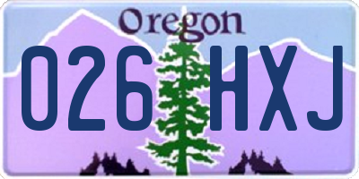 OR license plate 026HXJ