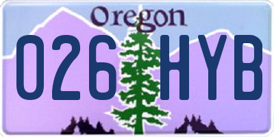 OR license plate 026HYB