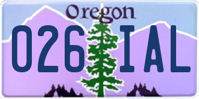 OR license plate 026IAL