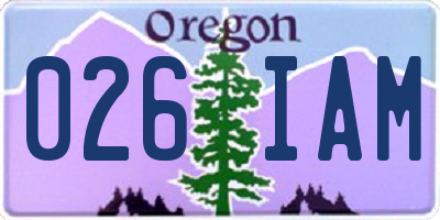 OR license plate 026IAM