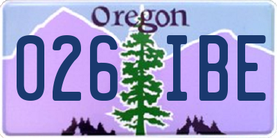 OR license plate 026IBE