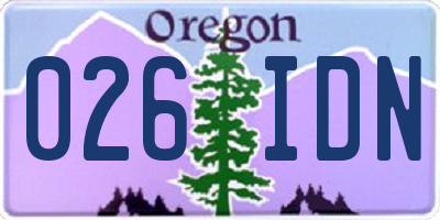 OR license plate 026IDN
