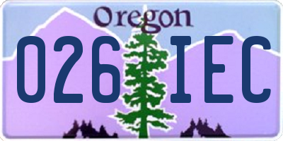 OR license plate 026IEC