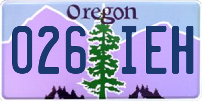 OR license plate 026IEH