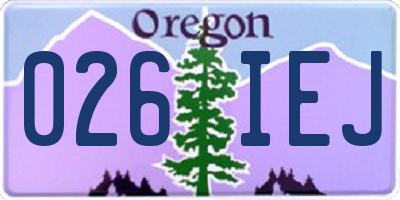 OR license plate 026IEJ