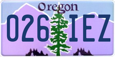 OR license plate 026IEZ