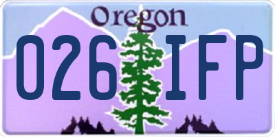 OR license plate 026IFP