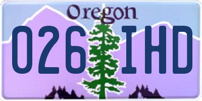 OR license plate 026IHD