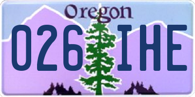 OR license plate 026IHE