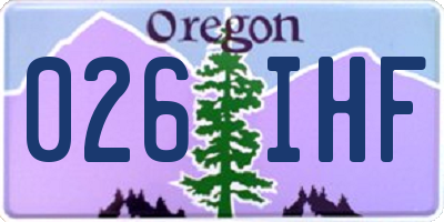 OR license plate 026IHF