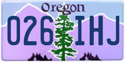 OR license plate 026IHJ