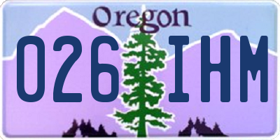 OR license plate 026IHM