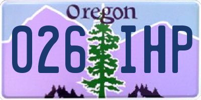 OR license plate 026IHP