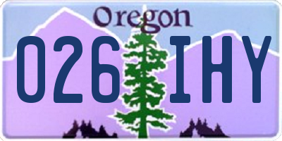 OR license plate 026IHY