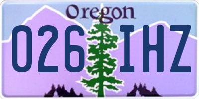 OR license plate 026IHZ