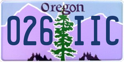 OR license plate 026IIC
