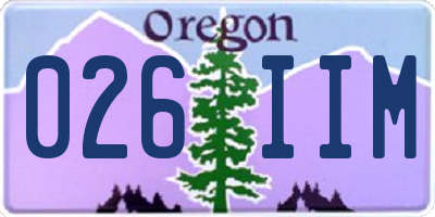OR license plate 026IIM