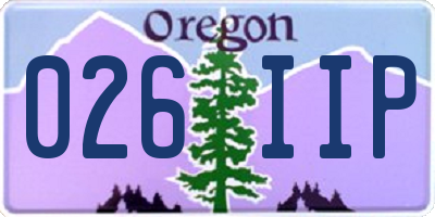 OR license plate 026IIP