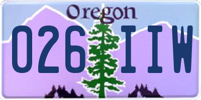 OR license plate 026IIW
