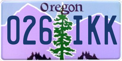 OR license plate 026IKK