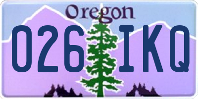 OR license plate 026IKQ