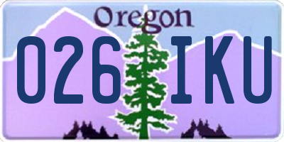 OR license plate 026IKU